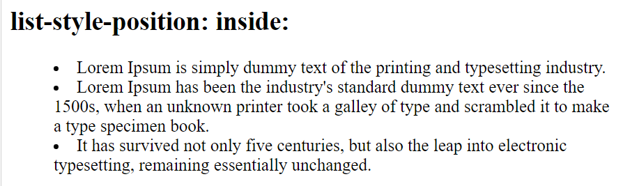 list style position